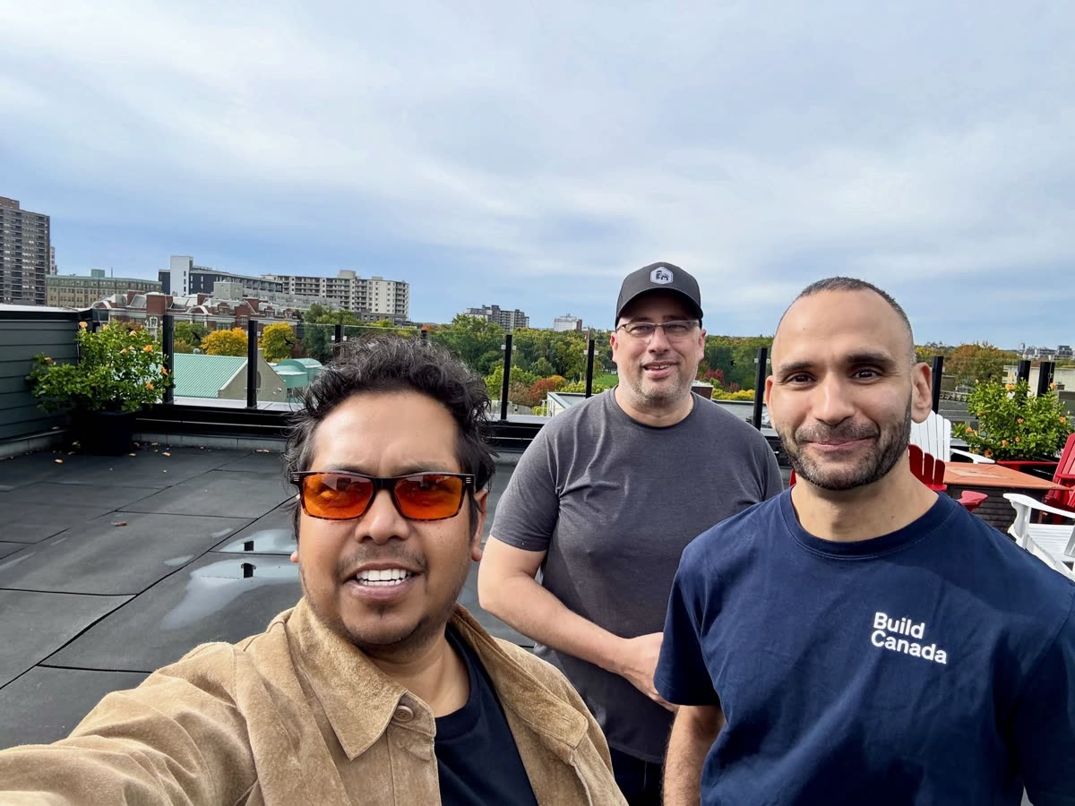 Hosts and guests on the Builders Club rooftop after The Table 002